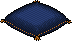 Midnight Blue Fluffy Pillow