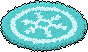 Cyan Snowflake Rug